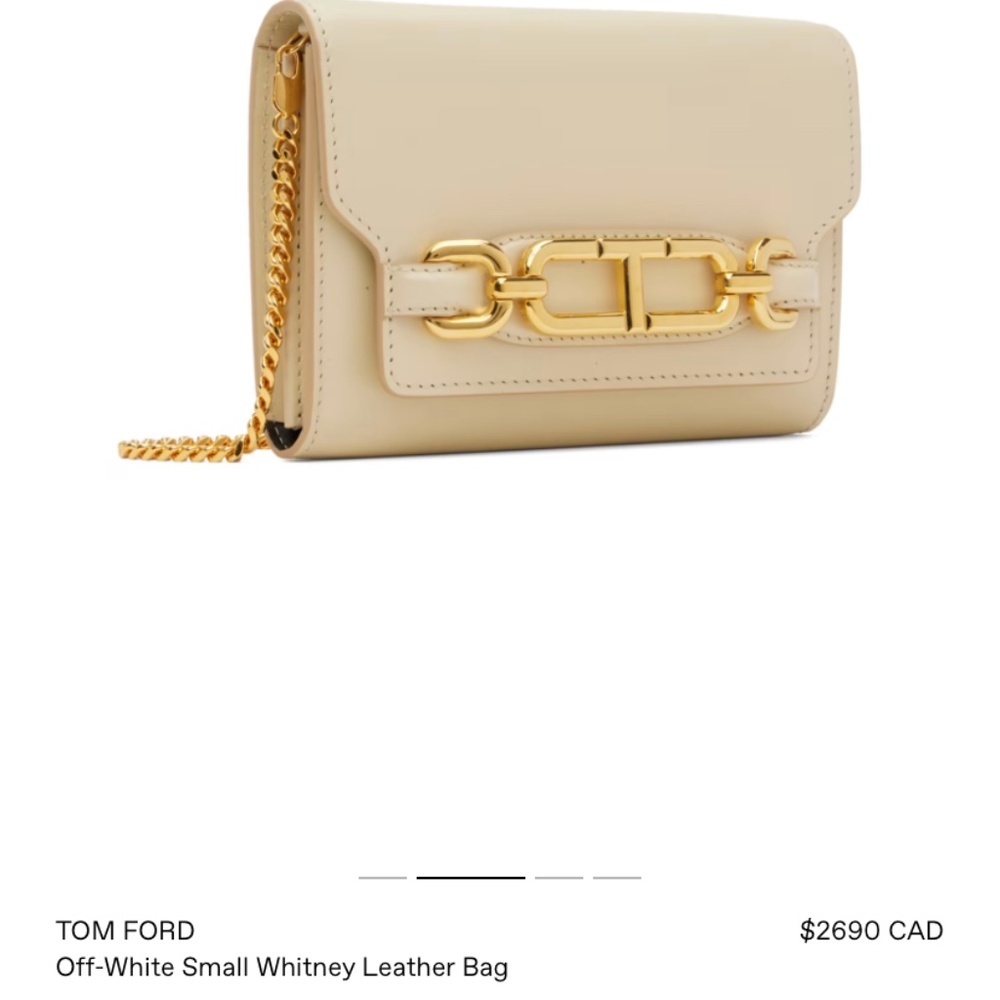 Tom Ford Off-White Small Whitney Leather Bag